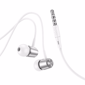 HOCO vadu austiņas Jack 3,5 mm ar mikrofonu M108 sudraba