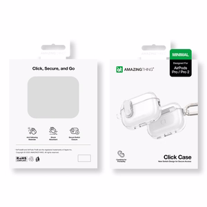 AmazingThing Minimal viedtālruņa apvalks AirPods Pro 2 silikona apvalks - caurspīdīgs