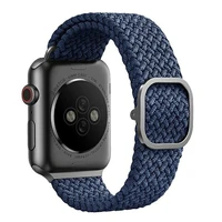 UNIQ siksniņa Aspen Apple Watch 44/42/45 mm Series 1/2/3/4/5/6/7/8/9/SE/SE2 pīts zils/oxford zils