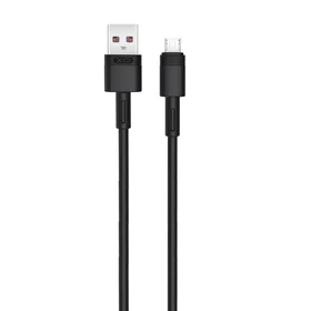XO kabelis NB-Q166 USB - microUSB 1,0 m 5A melns