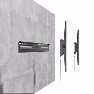 Gembird WM-100T-01 TV wall mount (tilt), 43”-100”, melns