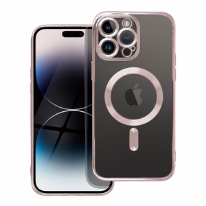 ELECTRO MAG COVER magnētiskais viedtālruņa apvalks, saderīgs ar MagSafe, paredzēts IPHONE 14 Pro Max, rozā zelta