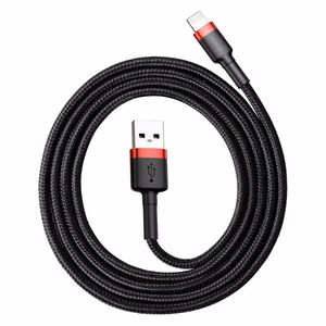 Baseus Cafule USB Lightning kabelis 1,5A 2m (melns+sarkans)