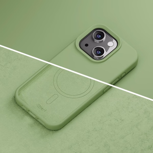 Etteri Silikona mag futrālis iPhone 14 6,1" gaiši zaļš