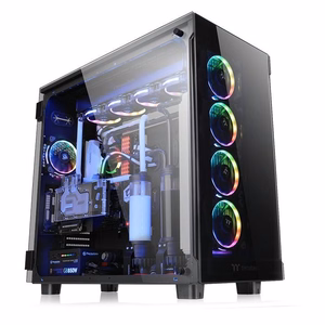 Thermaltake View 91 TG RGB datora korpuss, Ultra Tower, melns