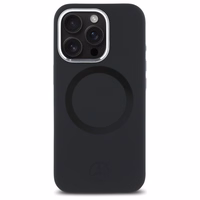 Mercedes silikona tonālais logotips Magnētiskais viedtālruņa apvalks iPhone 16 Pro - melns