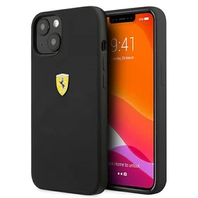 Ferrari FESSIHCP13SBK iPhone 13 mini 5.4" melns/melns cietais viedtālruņa apvalks silikona