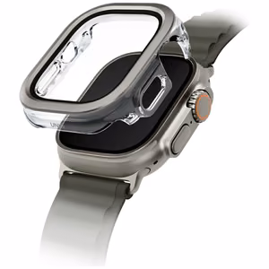 Uniq Voute aizsargstikla viedtālruņa apvalks Apple Watch Ultra 49 mm - sudraba