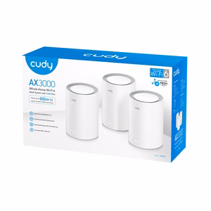 Cudy AX3000 Wi-Fi 6 Mesh 2.5G divjoslu risinājums (2,4/5 GHz), Wi-Fi 6 (802.11ax), balts, iekšējā antena
