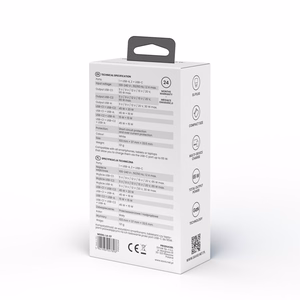 SAVIO LA-07 GaN 65W mains charger, USB, QC4.0+, PD 3.0, balts