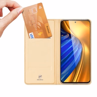 Dux Ducis Skin Pro atverams viedtālruņa apvalks Xiaomi Poco F4 5G zelta