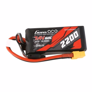 GensAce G-Tech LiPo 2200 mAh 7,4 V 60C 2S1P XT60 akumulators