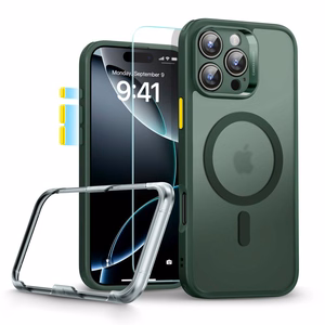 ESR Klasisks Pro komplekts Halolock Magnētiskais iPhone 16 Pro Max viedtālruņa apvalks - zaļš (m)