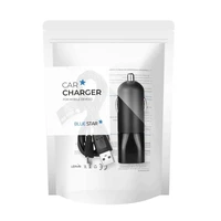 Autolādētājs BLUE STAR 2A USB A + kabelis USB A uz Micro USB melns