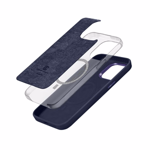 Crong Color Cover LUX Magnetic vāciņš ierīcei iPhone 15 Pro, saderīgs ar MagSafe, tumši zils