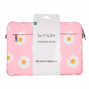 Wonder Sleeve Laptop 17 inches pink daisies