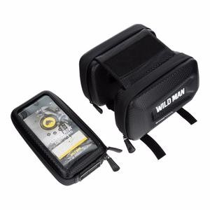 WILDMAN ceļojumu soma velosipēda rāmim ar rāvējslēdzēju E6S 1,2L (4"-7") melns