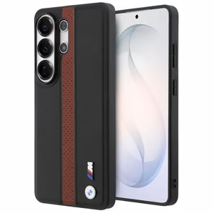 BMW Perforated Stripe Logo MagSafe Maciņš for Samsung Galaxy S26 Ultra - sarkans