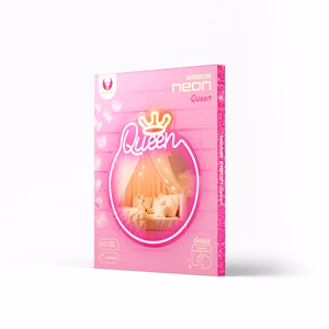 Neon MIRROR LED QUEEN warm balts rozā FMNE04 Forever Light