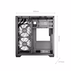 Mars Gaming MCVIEW3 computer case Mini Tower Black