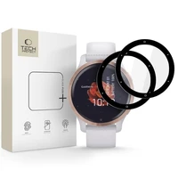 Tech-Protect Glass Flex+ 2 daļu hibrīdā stikla komplekts Garmin Venu 2S - melns