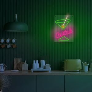 Neon PLEXI LED COCKTAILS rozā zaļš FPNE02X Forever Light