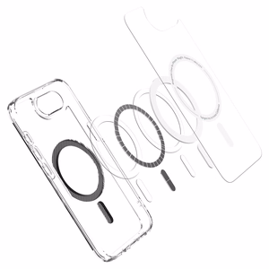 Spigen Ultra Hybrid Magnētiskais oglekļa šķiedras viedtālruņa apvalks iPhone 16e - caurspīdīgs