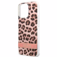 Guess GUHCP13LHSLEOP iPhone 13 Pro / 13 6.1" rozā/rozā cietais apvalks Leopards