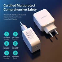 Sienas lādētājs Dux Ducis C100 - Type C - PD 30W 3A balts