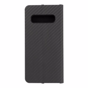LUNA Book Carbon viedtālruņa apvalks SAMSUNG S10 melns