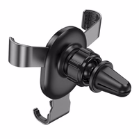 HOCO gravitācijas automašīnas turētājs gaisa ventilācijai CA56 PLUS metāla bruņas melns