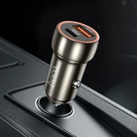 Automobiļa lādētājs Hoco USB A + USB C PD QC3.0 3A 20W Z46A metāla pelēks