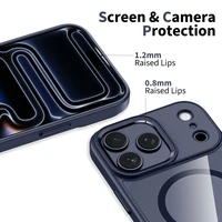Tech-Protect MagMat MagSafe viedtālruņa apvalks iPhone 17 Pro - caurspīdīgs tumši zils