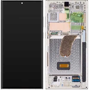 Дисплей Samsung S918 S23 Ultra 5G с тачскрином и рамкой Cream оригинал (service pack)