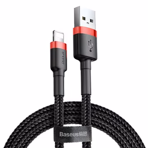 Baseus kabelis Cafule USB - Lightning 3,0m 2A sarkans-melns