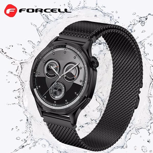 FORCELL F-DESIGN FS10 nerūsējošā tērauda siksniņa SAMSUNG pulkstenim 20 mm melna