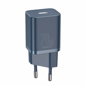Baseus Super Si 1C ātrās uzlādes lādētājs USB Type C 20W Power Delivery + USB Type C - Lightning kabelis 1m zils (TZCCSUP-B03)