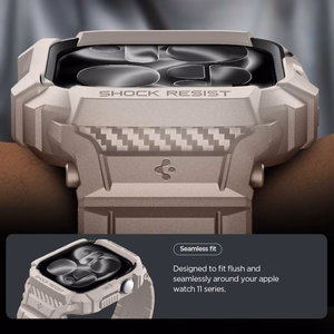SPIGEN RUGGED ARMOR maciņš ”PRO” V2 APPLE WATCH 10 / 11 (46 MM) DUNE BEIGE