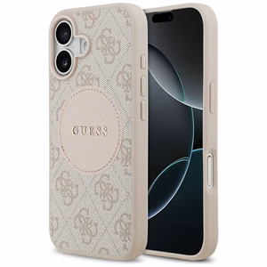 Guess 4G Circle Classic Logo Magnētiskais viedtālruņa apvalks iPhone 17 - rozā