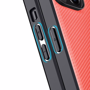 Dux Ducis Fino viedtālruņa apvalks iPhone 14 Plus sarkans, izgatavots no neilona