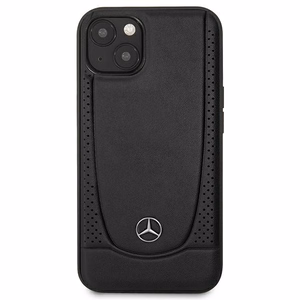 Mercedes MEHCP14MARMBK iPhone 14 Plus 6.7 "melns / melns cietais apvalks ādas Urban