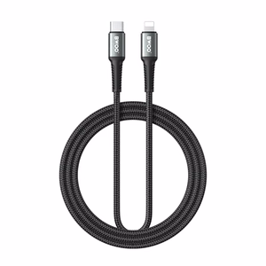 BWOO pīts kabelis USB-C - Lightning 3m 30W melns
