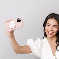 Dux Ducis Grit ādas apvalks iPhone 14 Plus Elegants mākslīgās ādas apvalks (MagSafe saderīgs) Rozā