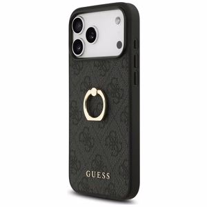 Guess 4G Ring Stand maciņš iPhone 17 Pro Max – melns