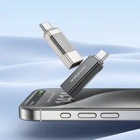 Borofone Lādētājs BV25 - Type C uz Type C - Ekrāna displejs pelēks