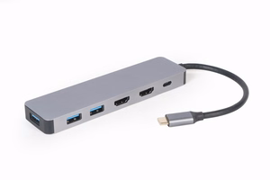 Gembird A-CM-COMBO3-03 USB Type-C 3-in-1 vairāku portu adapteris (USB centrmezgls + HDMI + PD)