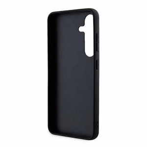 Guess 4G Metal Gold Logo viedtālruņa apvalks Samsung Galaxy A35 - melns