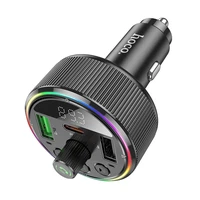 HOCO auto FM raidītājs Bluetooth 2 x USB A + Type-C PD QC3.0 30W E82 melns