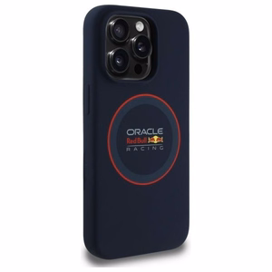 RED BULL viedtālruņa apvalks IPHONE 14 Pro saderīgs ar MagSafe RBHMP14L24SIILVR (Silikona sarkans gredzens) tumši zila