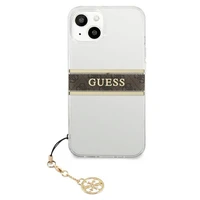 Guess GUHCP13SKB4GBR iPhone 13 mini 5.4" caurspīdīgs cietais apvalks 4G Brūna Siksniņas Šarms